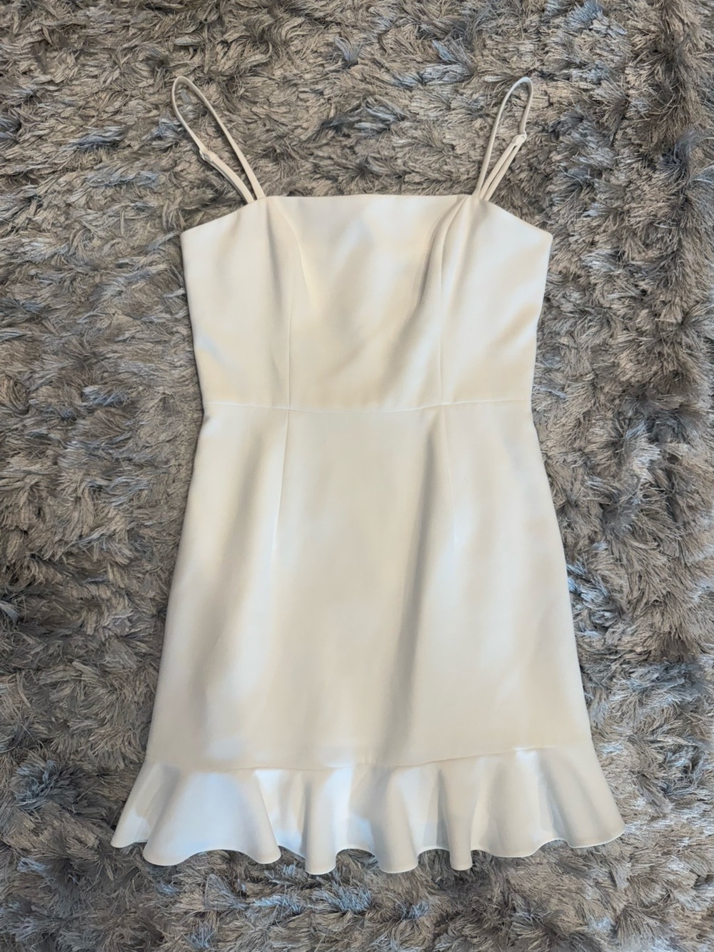 French Connection Spaghetti-Strap Ruffle-Hem Mini Dress